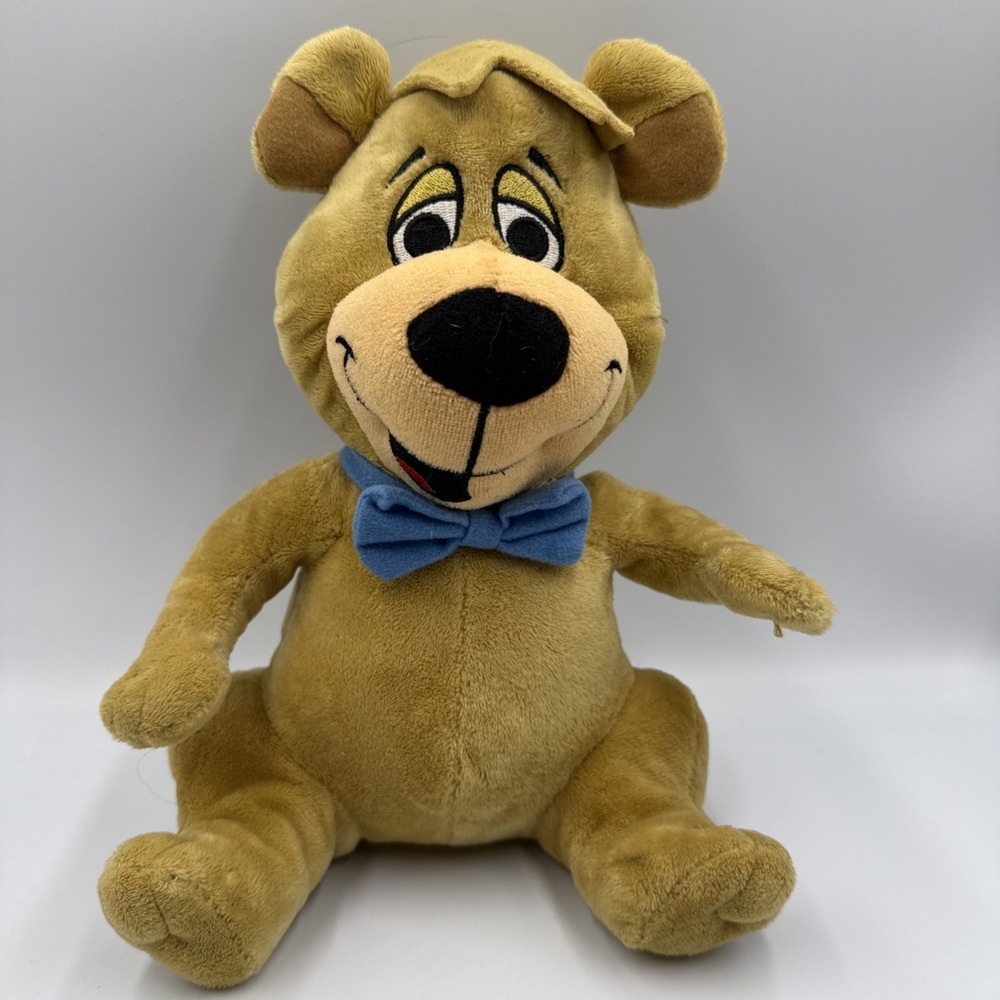 Hanna Barbera Boo Boo Yogi Bear Plush Stuffed Toy Blue Bow Tie 9 Inches